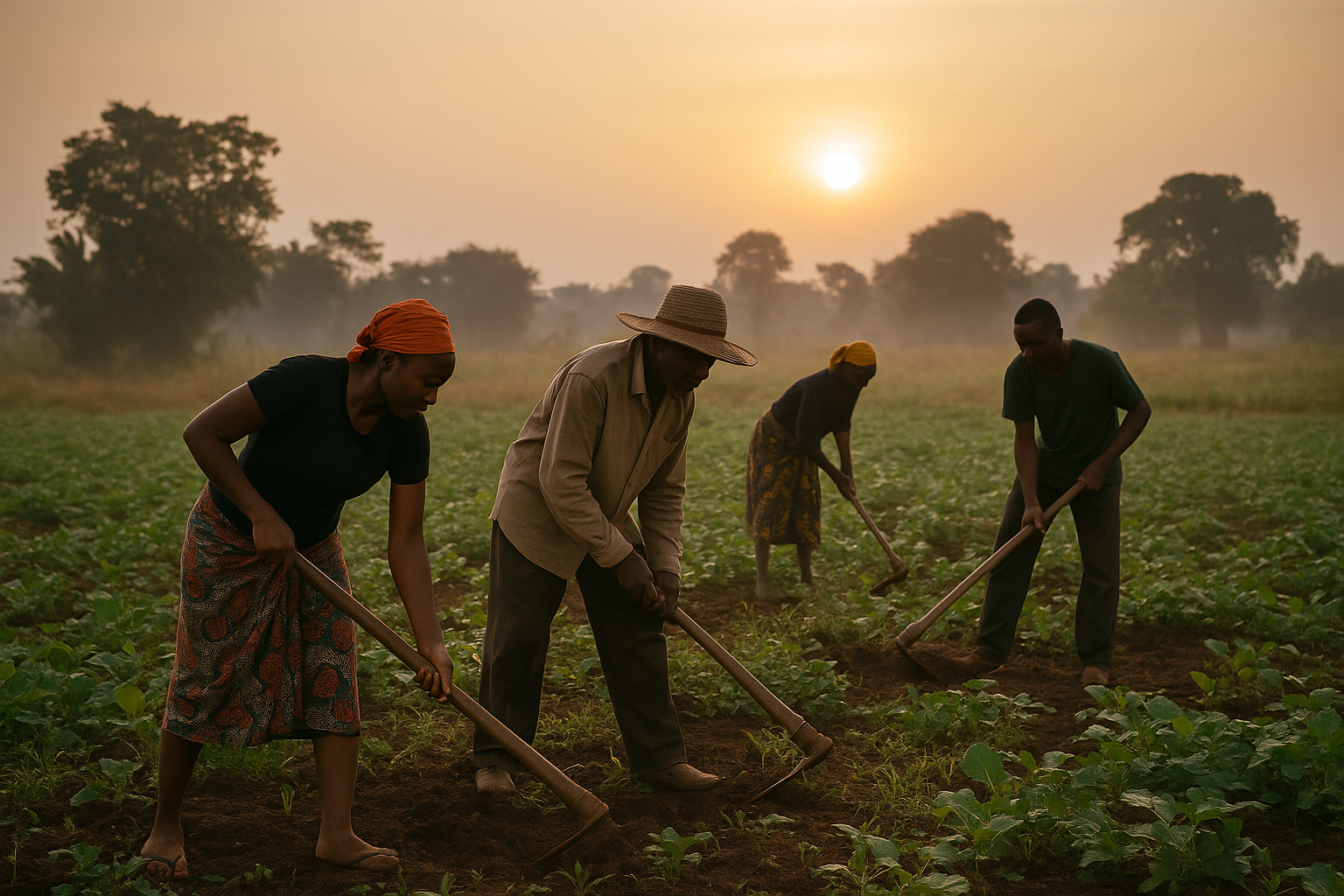 Farmers at dawn